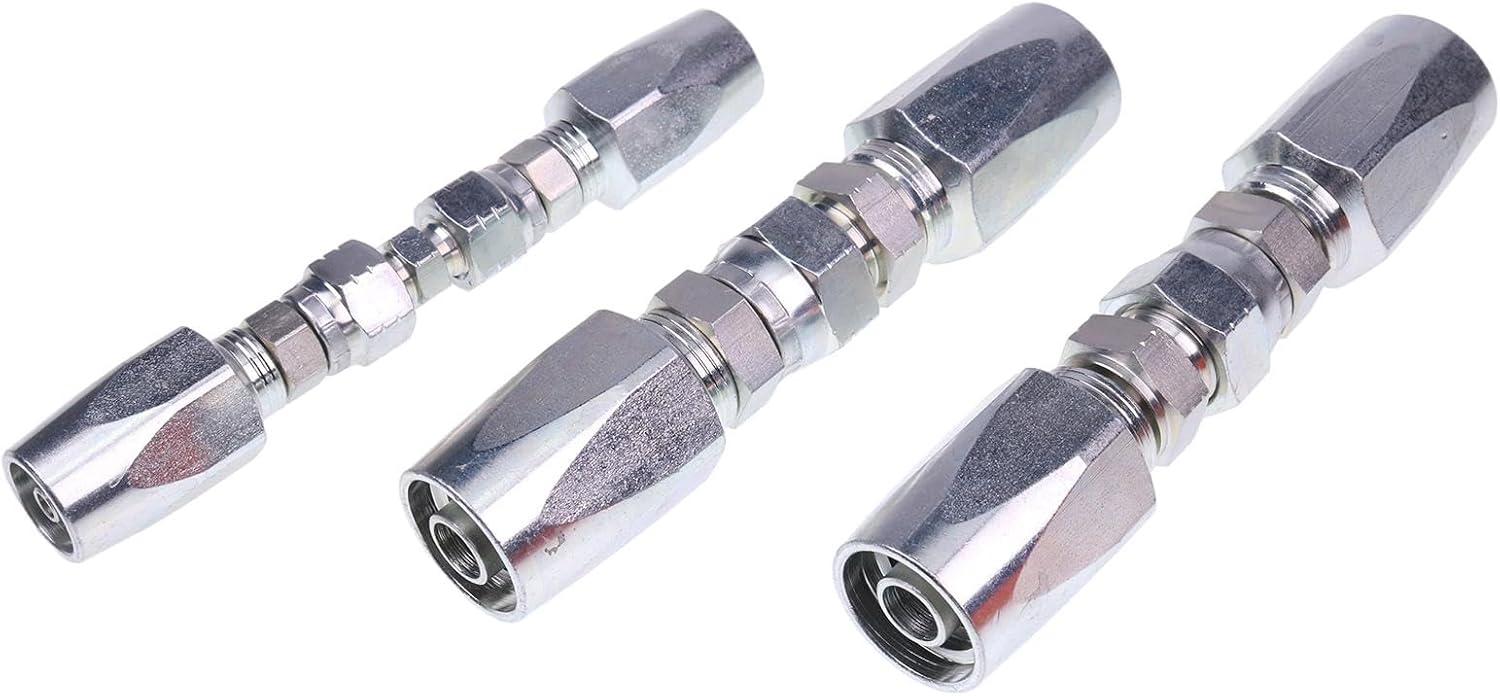 FridayParts Hydraulic Hose Field Repair Kit 1/4", 3/8", 1/2" ID for 2-Wire Hydraulic Hoses