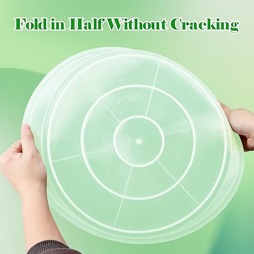 Miniatura 3 de OUPSAUI Bandeja para macetas de 12, 14, 16, 18, 20 pulgadas, paquete de 6 platillos transparentes para interiores y exteriores, bandeja de goteo de