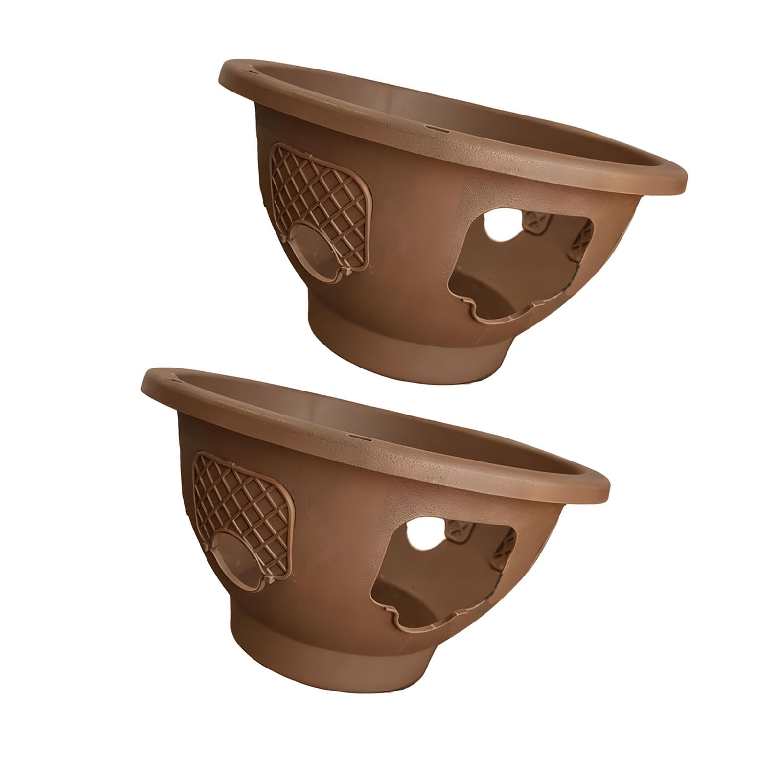 Msioytog A Space Efficient Hanging Planter With Side Growing Zones For Balcony Nd Patio Permanent Bs Plant Container