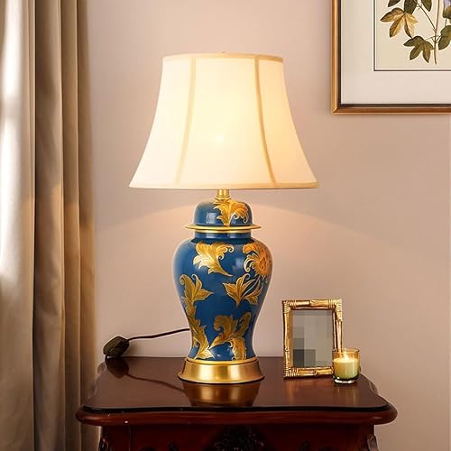 Miniatura 8 de Lamp for Desk Ceramic Table Lamp Bedroom Bedside Lamp Living Room Table Lamp Sofa Coffee Table Lamp Retro Hotel Decoration Desk Lamps for Home