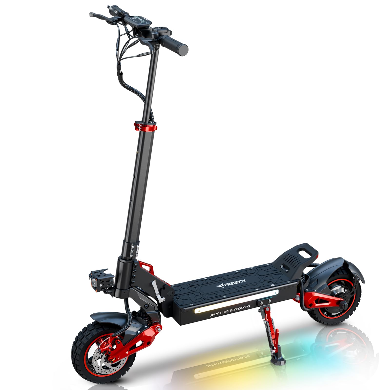 Adults Electric Scooter Escooter 1600W Motor 31MPH Top Speed 31 Miles Long Range 10 Off Road Tires Scooter