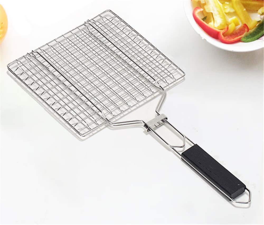 Cestello per griglia per Barbecue, Strumento per Clip crittografato in Grassetto per Pesce alla griglia in Acciaio Inossidabile 304