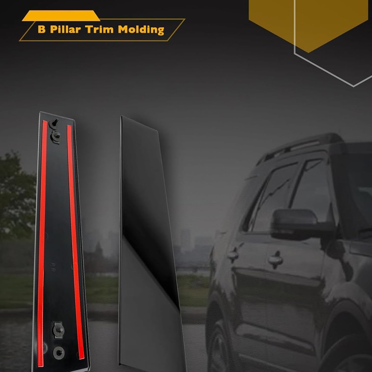 Replacement Pillar Trim Set 926-449 Bb5z-7820555bb Easy Installation Front Door Exterior Trim Panel for Automotives