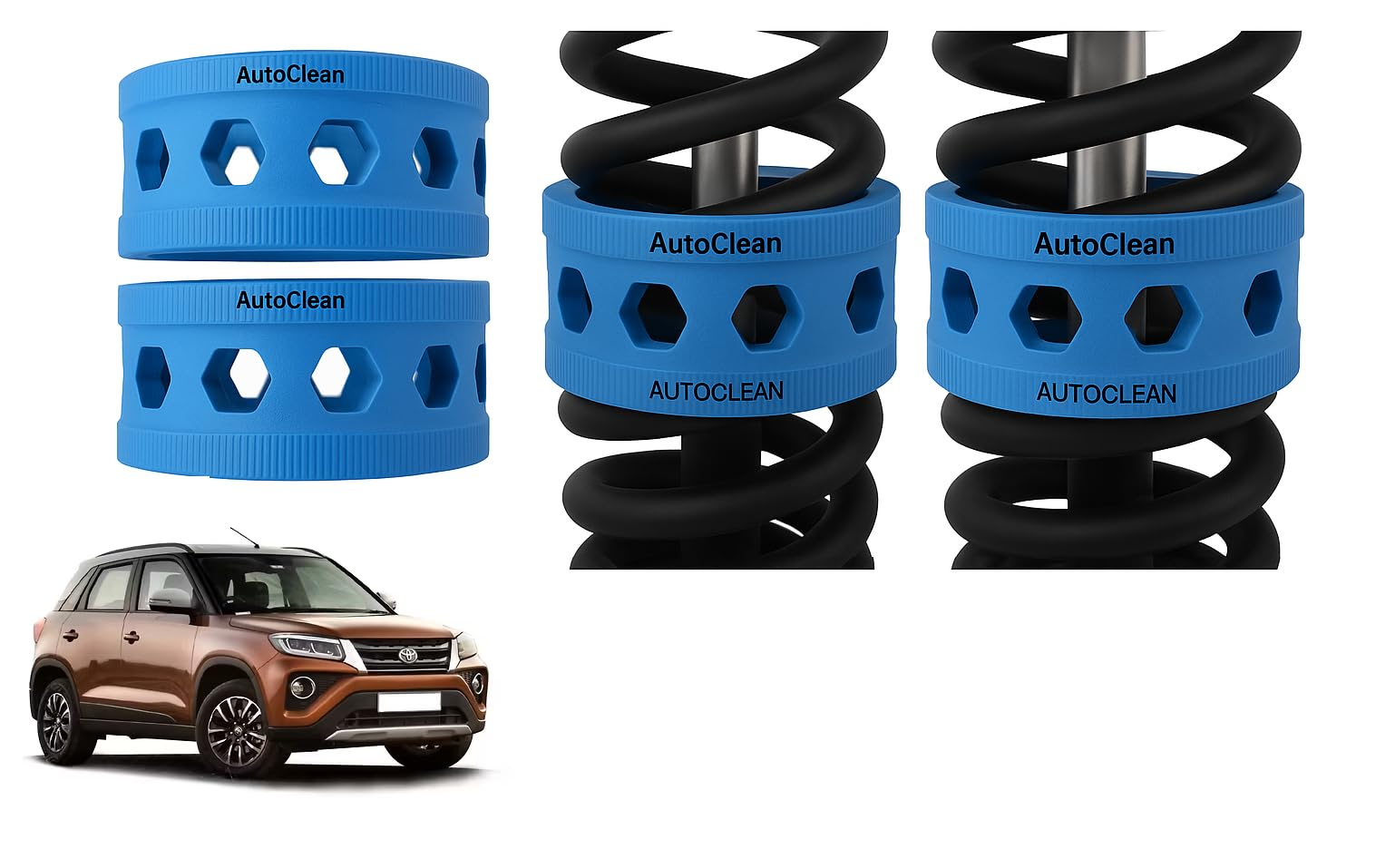 Autoclean Front Coil Spring Rubber Buffer Kit for Urban Cruiser | Size B | Increases Car Height, Shock Absorber & Suspension Stabilizer Cushioner-picture-10