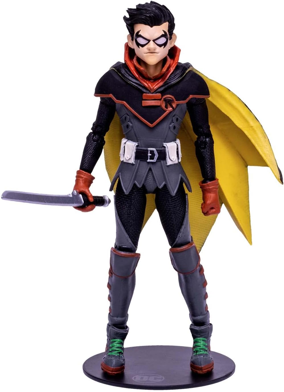 Toys, DC Multiverse Robin Damian Wayne Infinite Frontier 7-inch Action Figure with 22 Moving Parts, Collectible DC Batman Figure with Unique Collector Character Card – Ages 12+