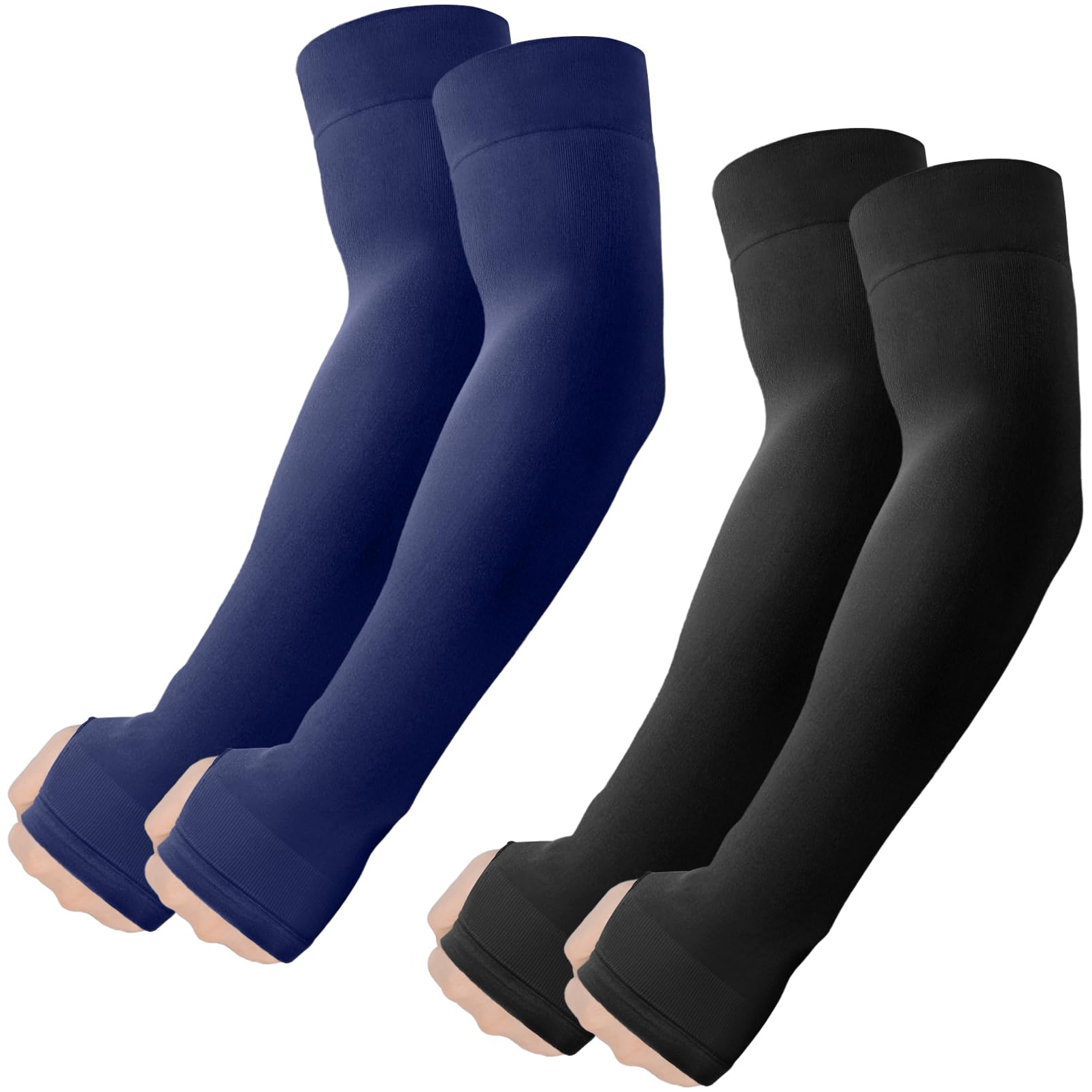 ROXUN Arm Sleeves with Thumb Hole, Cooling UV Sun Protection for Men/Women