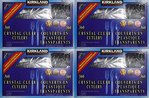 Kirkland Signature OuYyT, Crystal Clear Cutlery 360 Count (Pack of 4)