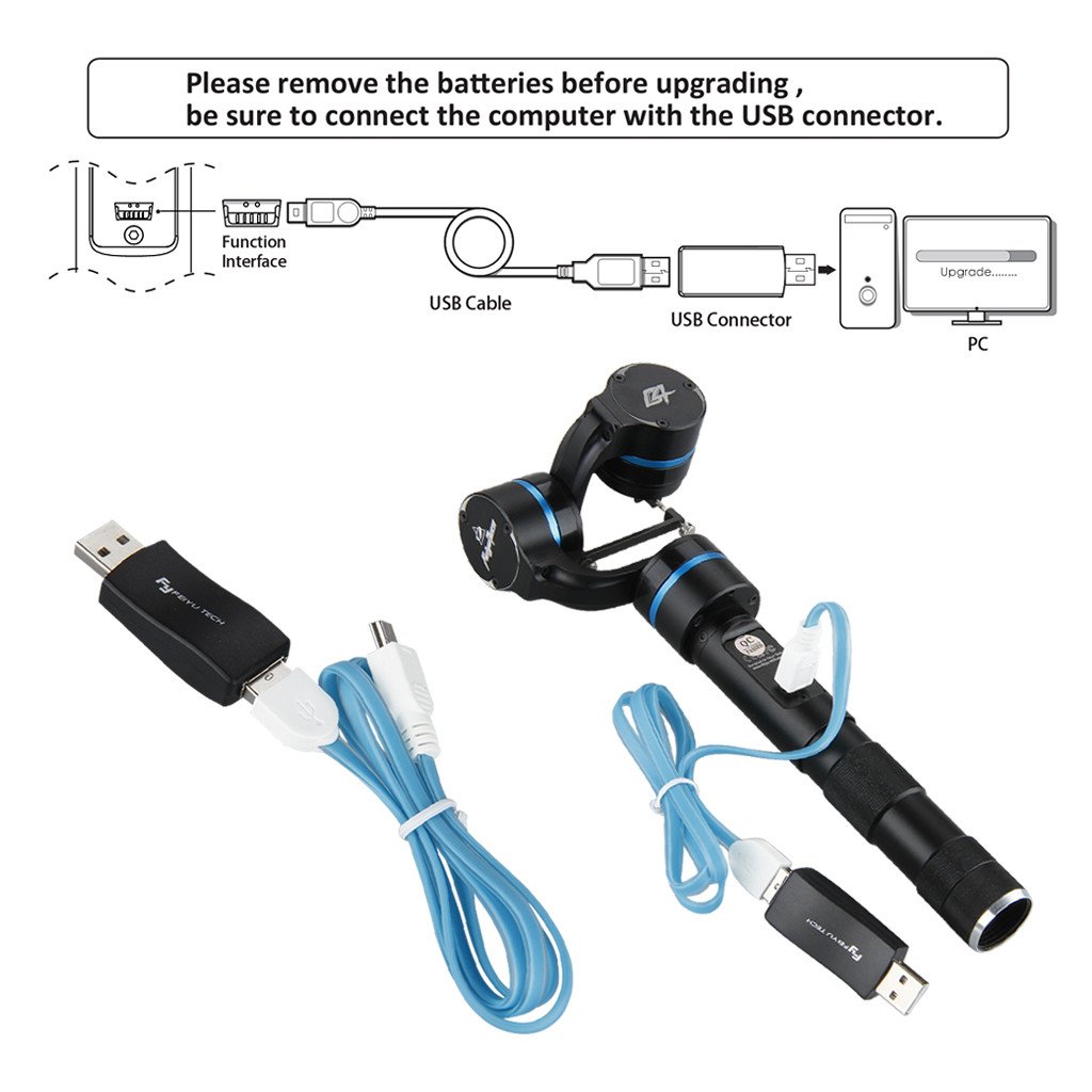 FeiyuTech Stabilizzatore G4 (Blu) per GoPro Hero 3, 3+, 4 - Manuale - USB, EU