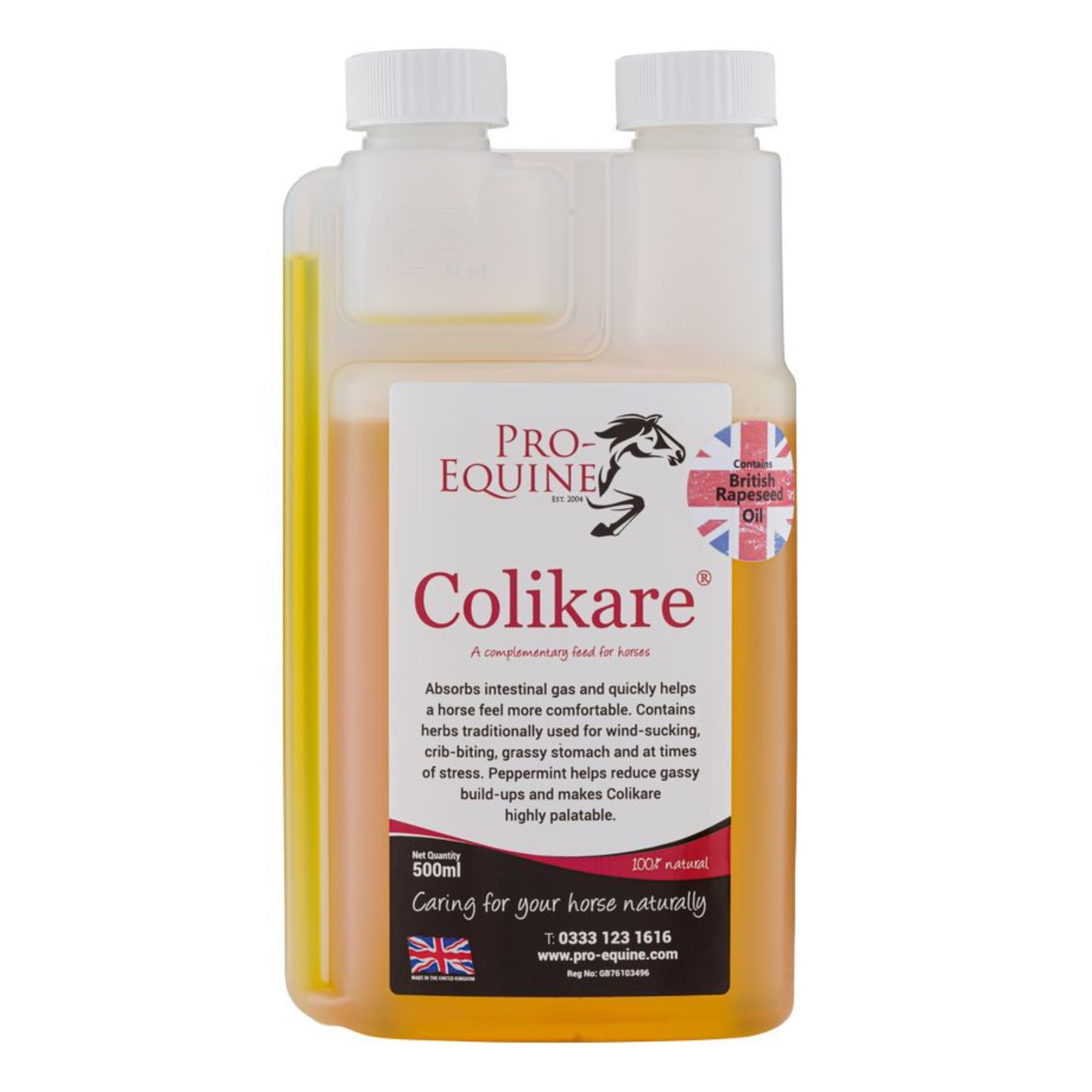 Colikare Supplément pour Coliques de Cheval Soulagement Symptômes Réduction Souffle Crampes Estomac
