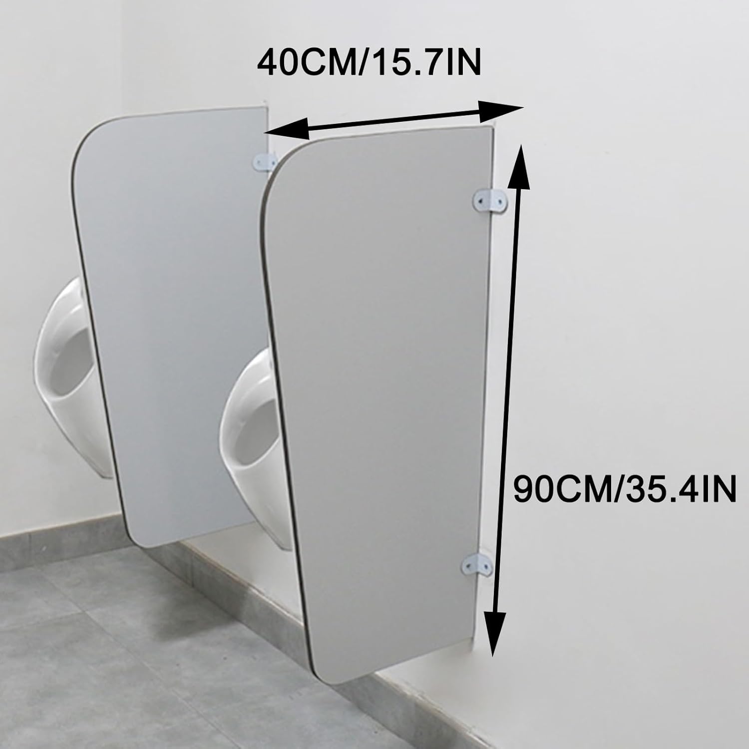 Urinal Screen Partition Restroom Divider Toilet Privacy Screen for Schools/Kindergartens/Shopping Malls/Public Places 90x40cm