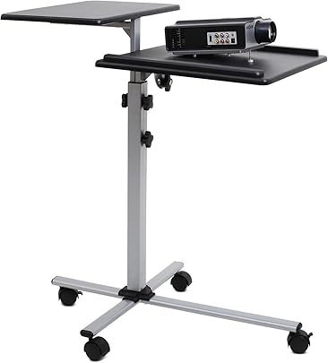 Auna TS-2 tavolo per proiettore supporto con ripiani 10 KG altezze regolabili ruote per spostamento rapido Auna TS-2 tavolo per proiettore supporto con ripiani 10 KG altezze regolabili ruote per spostamento rapido