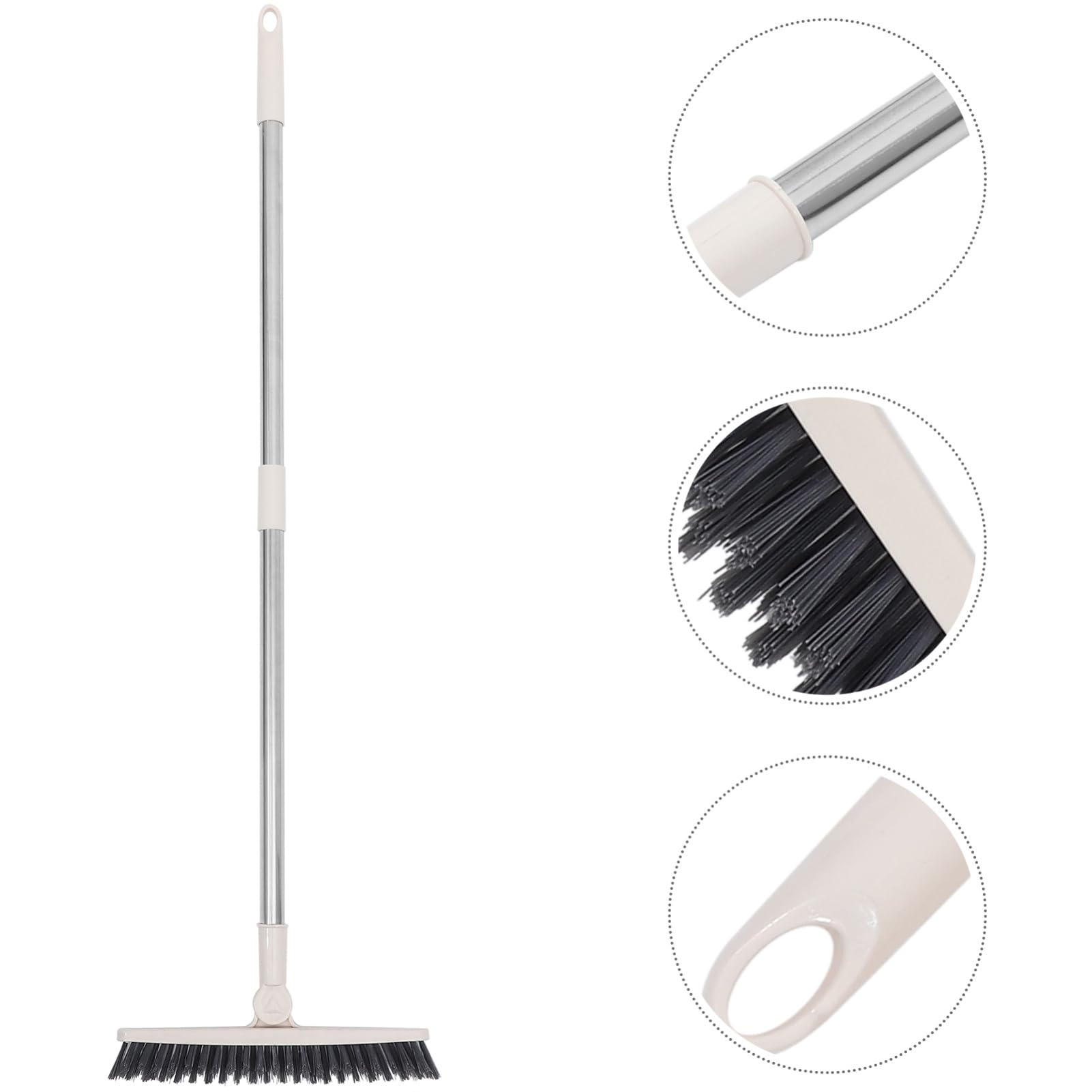 SHERCHPRY 2 Piezas Cepillo de Limpieza para Grietas de Suelo con Mango y Cabeza Herramienta Multiusos para Fregar y Azulejos para Ranuras y Difíciles de
