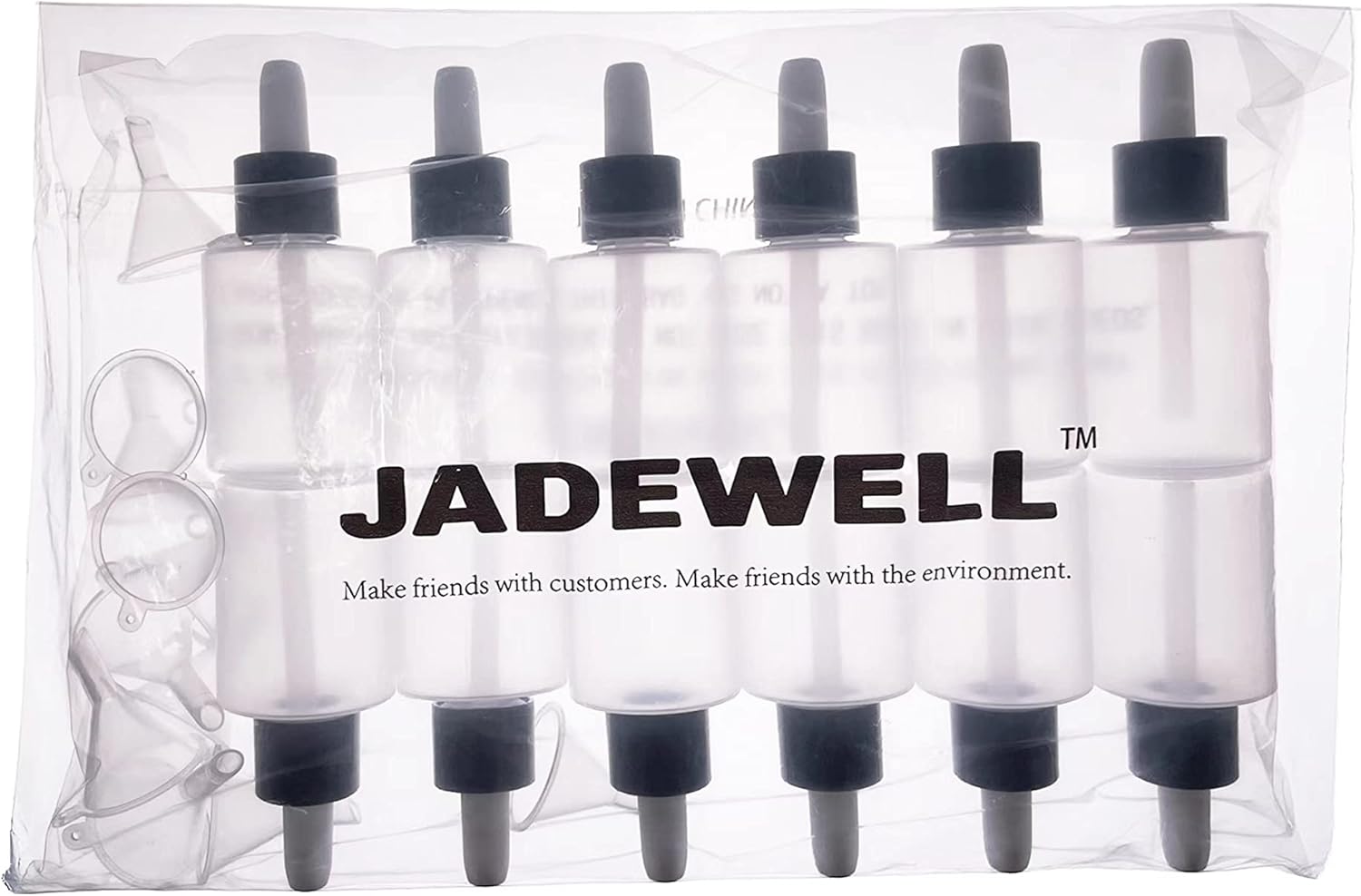 JADEWELL Recyclable Plastic Dropper Bottles Travel Set 12