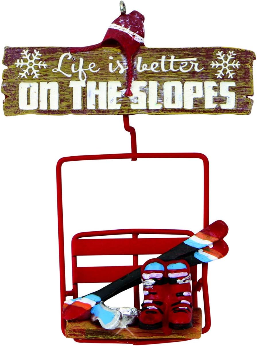 Ski Lift Hanging Christmas Tree Ornament J8476