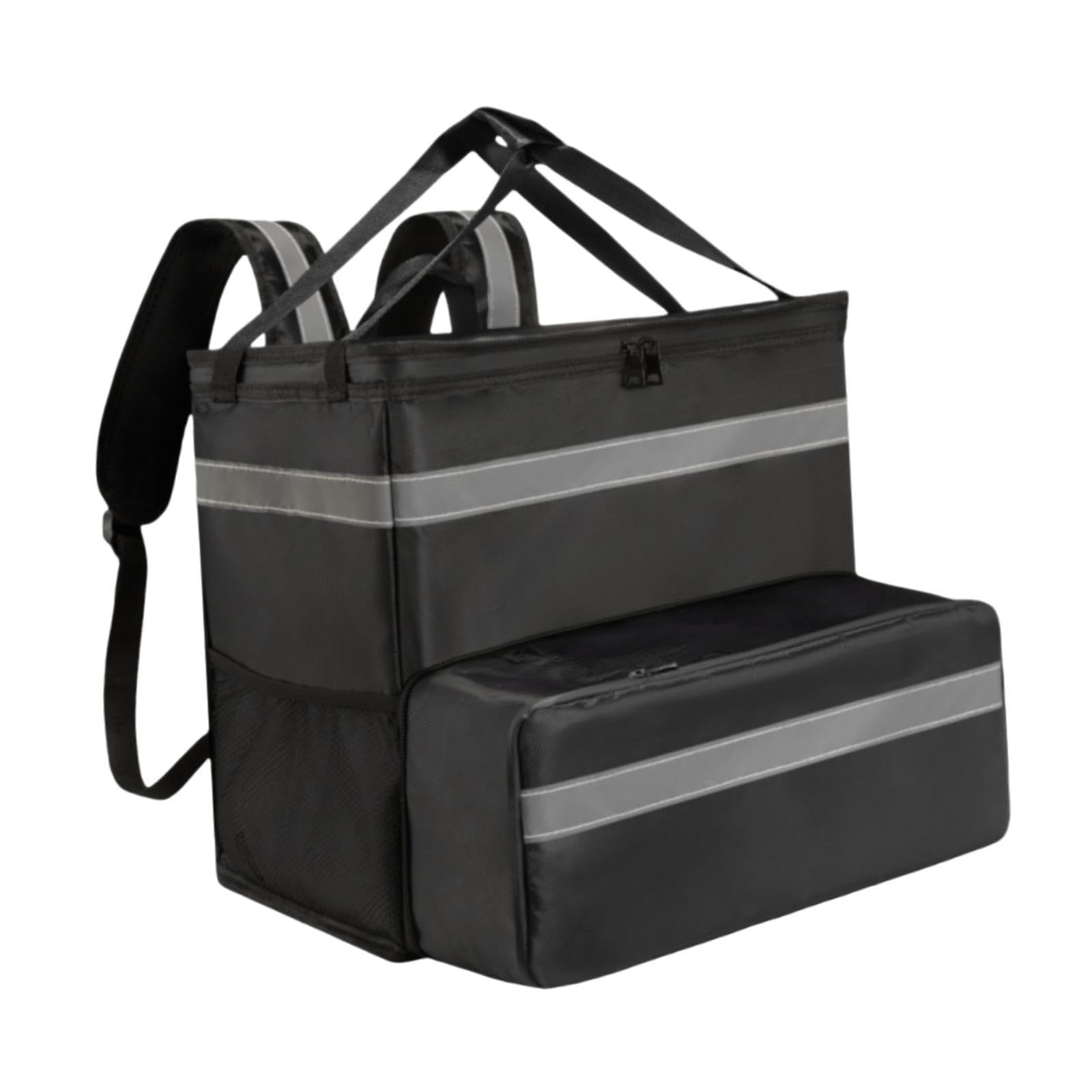 Mochila Expandible para Reparto de Pizza, con Cremallera Suave, Aislante, Resistente, Ligera Y Térmica, Ampliable, Individual
