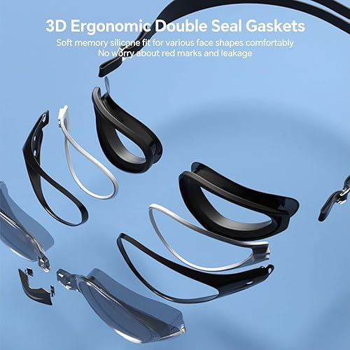 Miniatura 4 de Gafas de natación para miopía, polarizadas, antivaho, sin fugas, para mujeres, hombres, niños y adultos