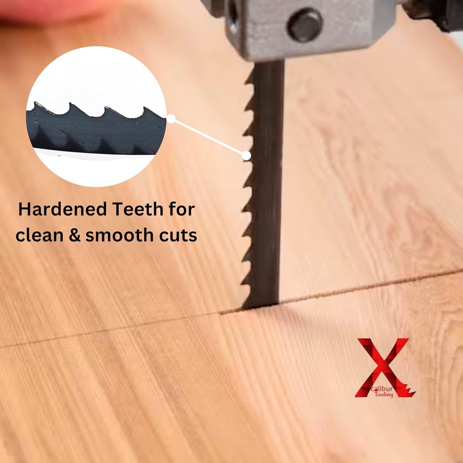Xcalibur Tooling 1400mm x 9.5mm x 12TPI Bandsaw Blades Pack of 2 Ground Tooth High Carbon Steel Ideal for Band Saw Plastic Wood Cutting Tools Applications - Image 3