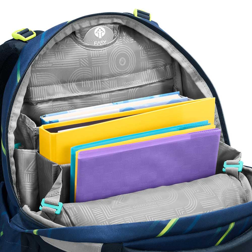 coocazoo MATE Schulranzen-Set 3tlg für Mädchen und Jungen ab der 4. Klasse mit Rucksack. Schlamperetui und Sportbeutel (Fast Lime)