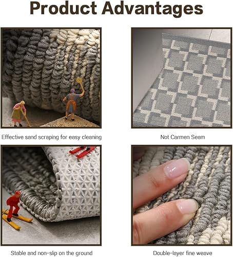 Miniatura 4 de TOMEX Tapete de puerta para interiores y exteriores, tapete antideslizante mejorado 2022, tapete de bienvenida para el hogar, jardín, garaje (24 x