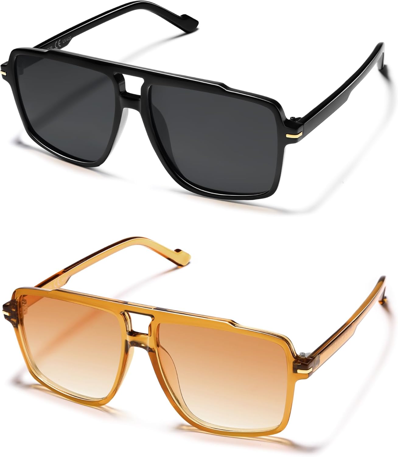 VANLINKER Polarized Trendy Oversized Aviator Sunglasses for Women Men 2025 Retro Shades VL9853 - Image 2