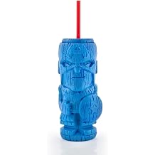 Geeki Tikis Marvel Captain America Tumbler | Official Marvel Collectible Plastic Tiki Style Cup | Holds 19 Ounces
