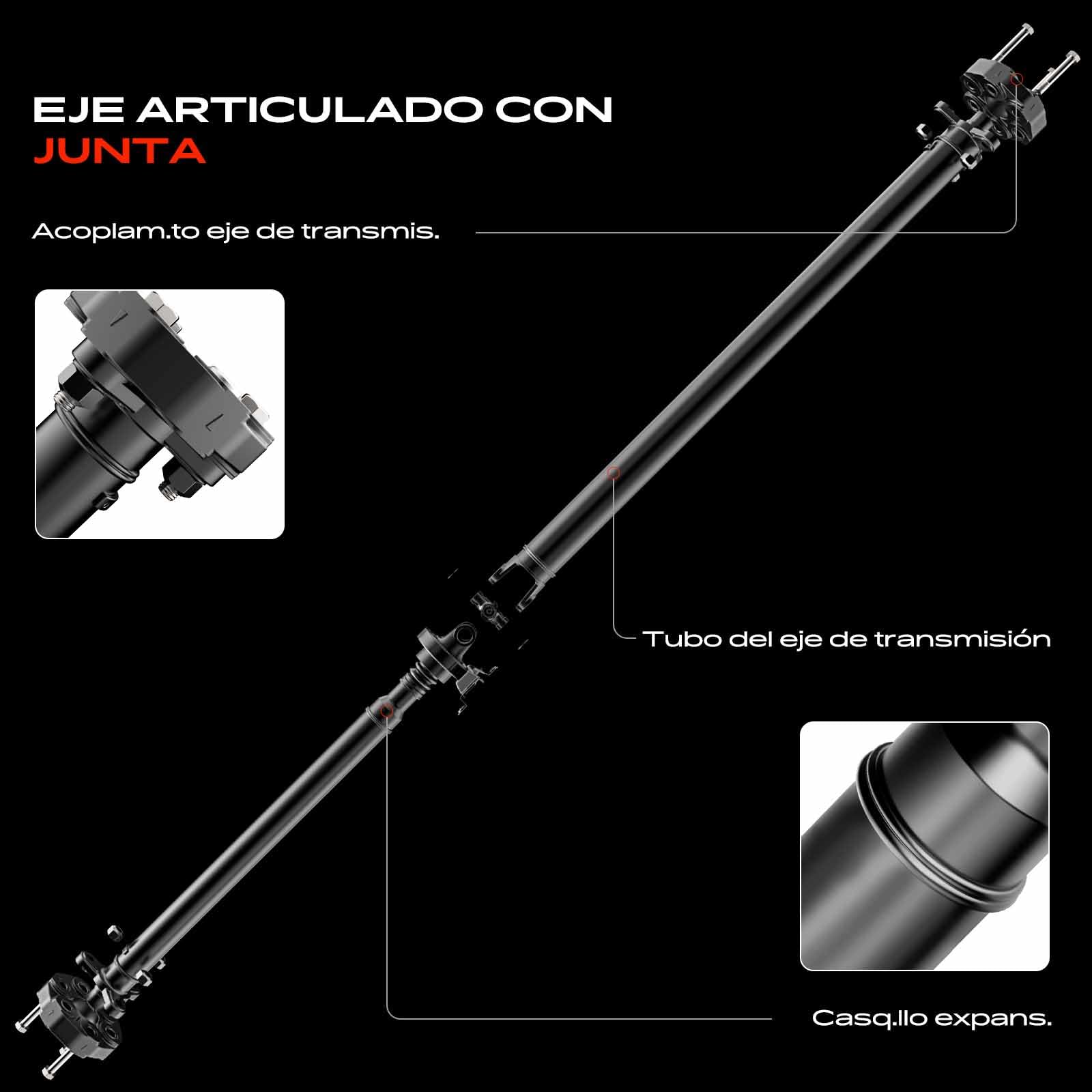 Frankberg Árbol cardán Árbol de transmisión Trasera Compatible con Serie 3 Touring E46 320d Serie 3 E46 320d Serie 3 Compact E46 320td Serie 3 cabrio E46 320Cd Serie 3 Coupé E46 320Cd Replace# 7523929