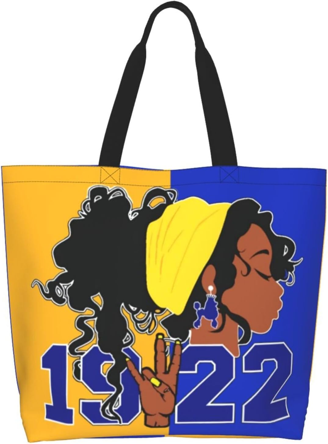 Sorority Tote Bag Sorority Gifts for Women 1922 Reusable Fashion Beach Bag Large Shoulder Shopping Bag - Image 3