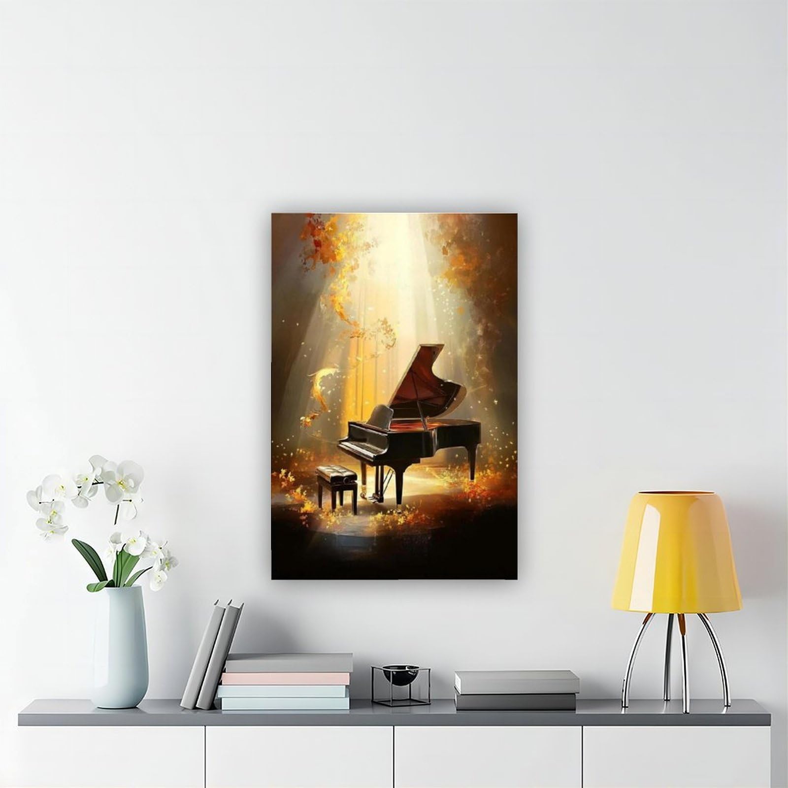 Stampa artistica da sogno, elegante decorazione per sala musicale, poster su tela, decorazione per camera da letto, ufficio, stanza, regalo, 61 cm L x 91,4 cm W