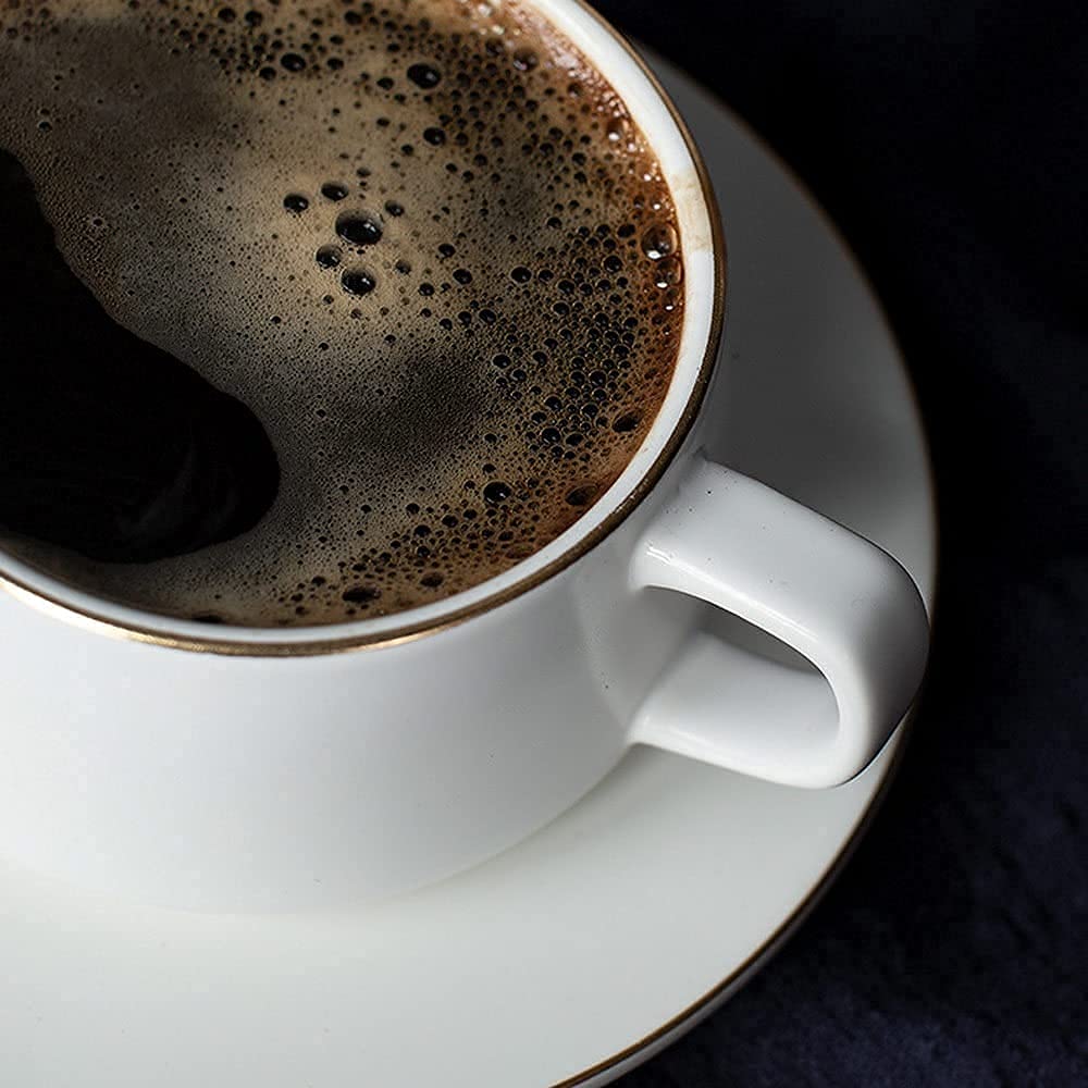 Taza de café de cerámica Espresso Latte Cappuccino Caramel Macchiato Latte Cup Oficina Hogar Tarde Taza de té Juego de platillos,