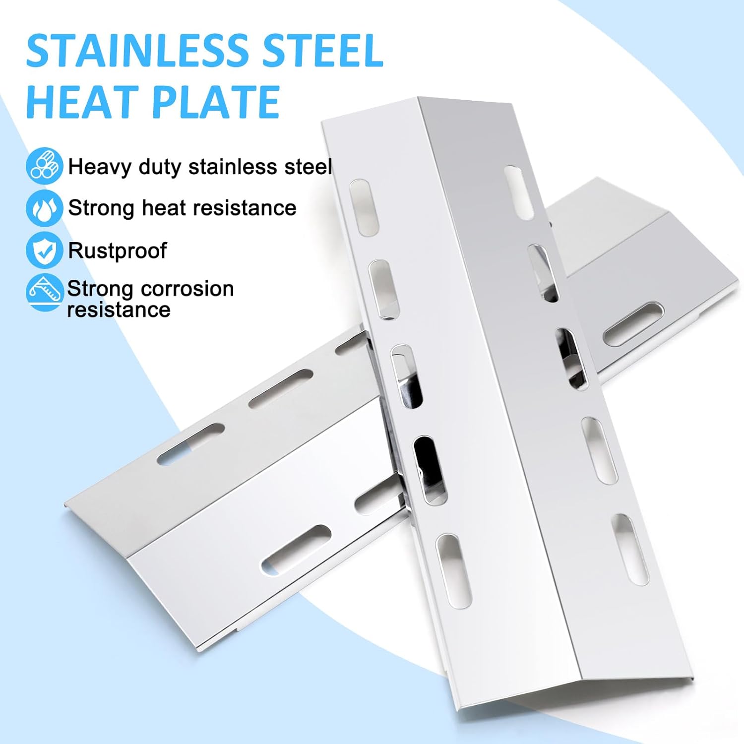 Adviace Grill Replacement Parts for Ducane 30400042, Burner Tubes & Grill Grates & Flame Tamers for Ducane 5 Burner Gas Grill Model 30400042