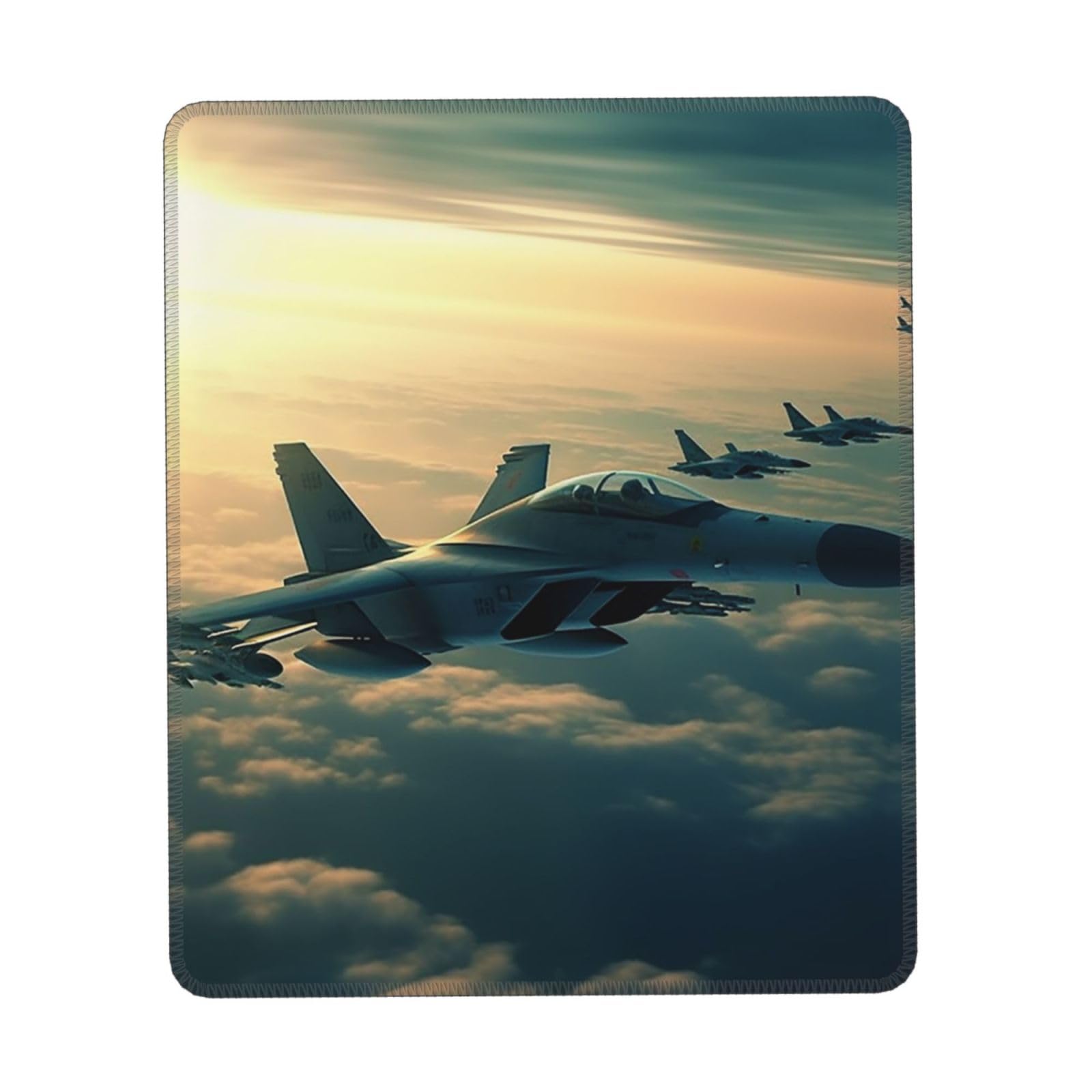 Gaming Mouse Pad with Non-Slip Rubber Base Mousepad Ultra-Smooth Comfortable Mouse Mat Washable Mousepads Aircraft Fighter Jets Desk Mat Wristing Pad for Office Desk Accessories 10 x 12 inch