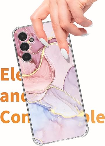Miniatura 6 de CLATUK - Funda para Samsung Galaxy A14 5G con protector de pantalla, mármol delgado + protección anticaídas a prueba de golpes TPU suave para mujer,