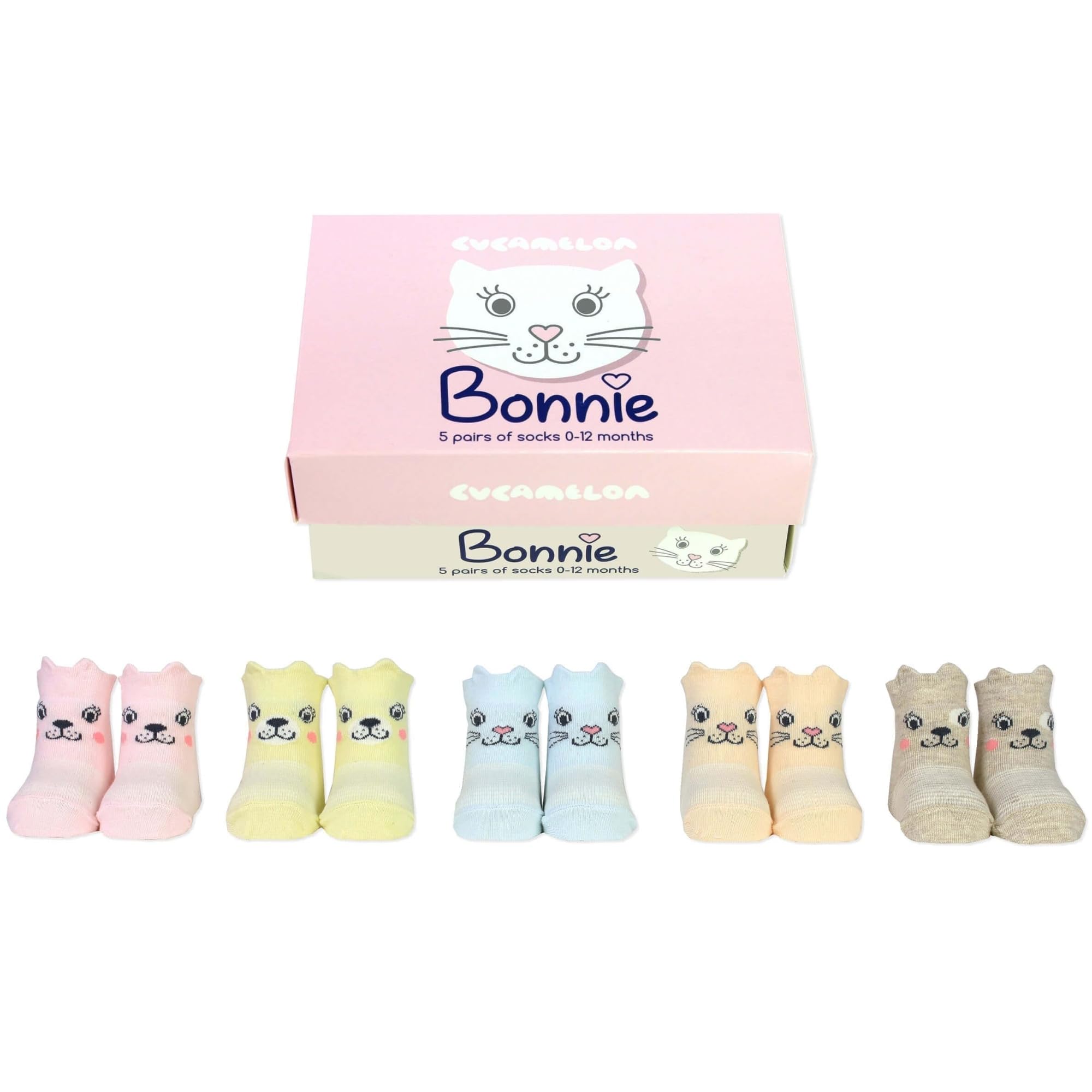 Cucamelon Multi Baby Bonnie Sock Gift, One Size