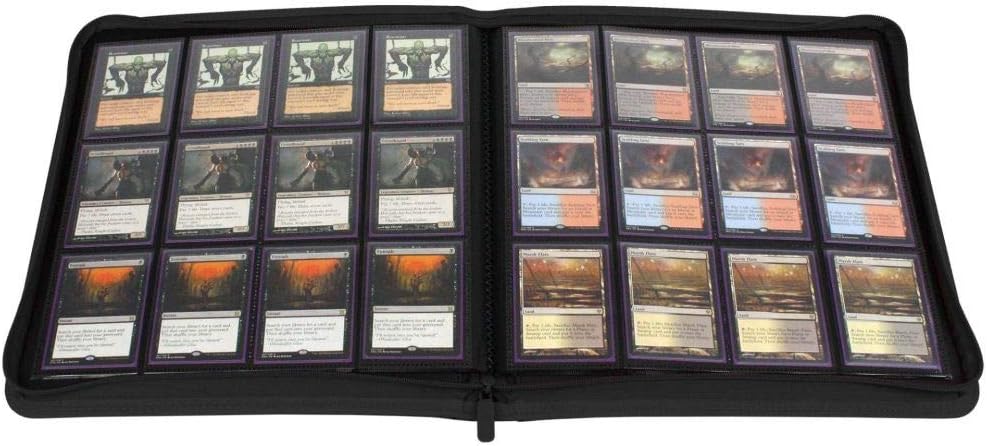 BCW Gaming 12-Pocket Z-Folio LX Trading Card Albums, Black