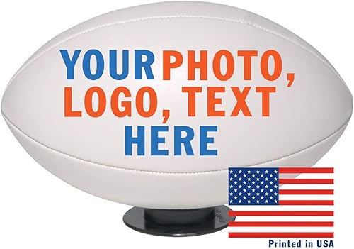 Balón de rugby personalizado tamaño completo de 12.0in, tamaño oficial 5  Rugby personalizado con nombre, foto o texto  Trofeo o regalo para