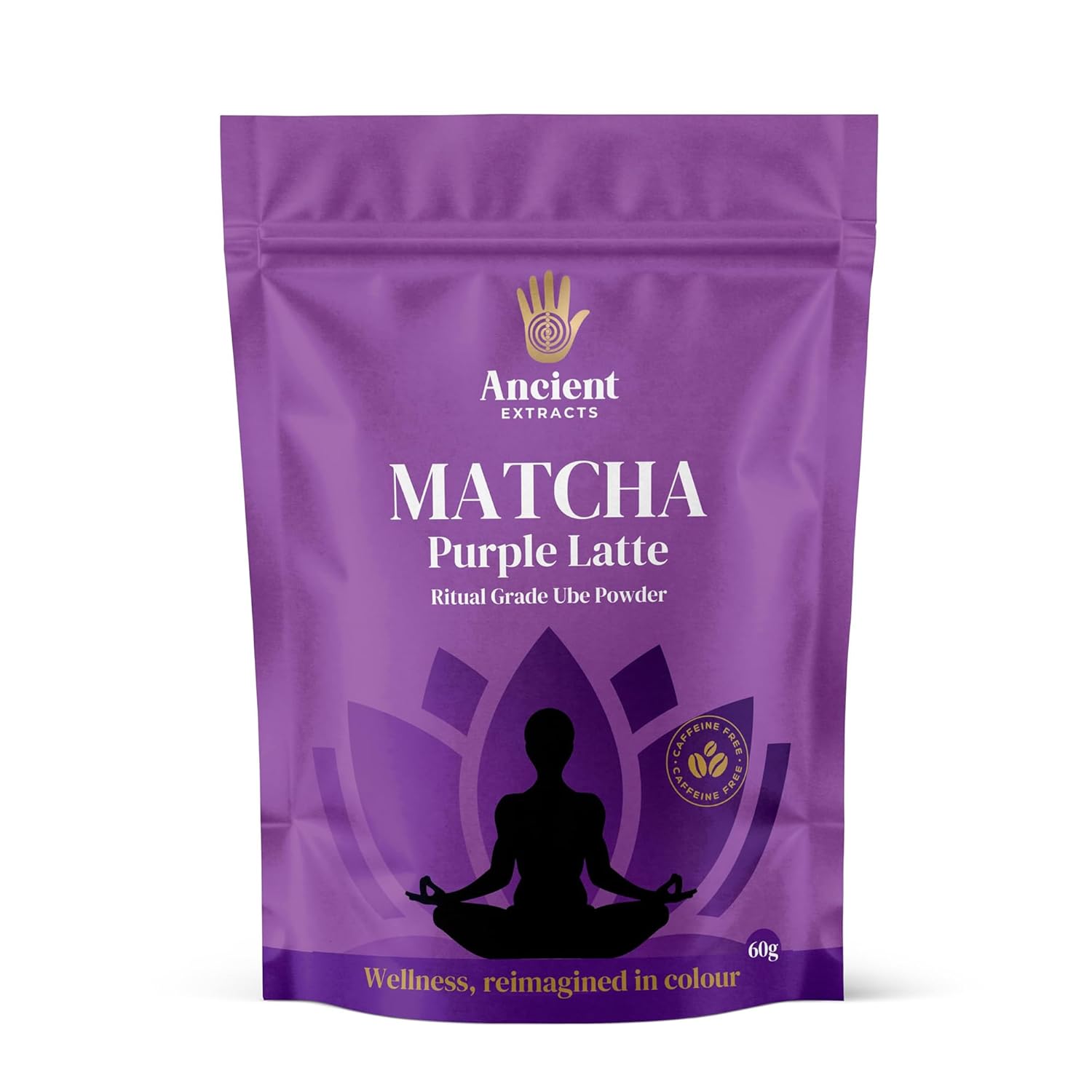 Ancient Extracts Ube Matcha Tea, Ritual Grade Purple Matcha Powder, Caffeine Free, Plant Based Antioxidant Blend for Teas, Lattes, Smoothies & Baking, Vegan, Gluten Free, Non GMO, 60g, 30 Servings