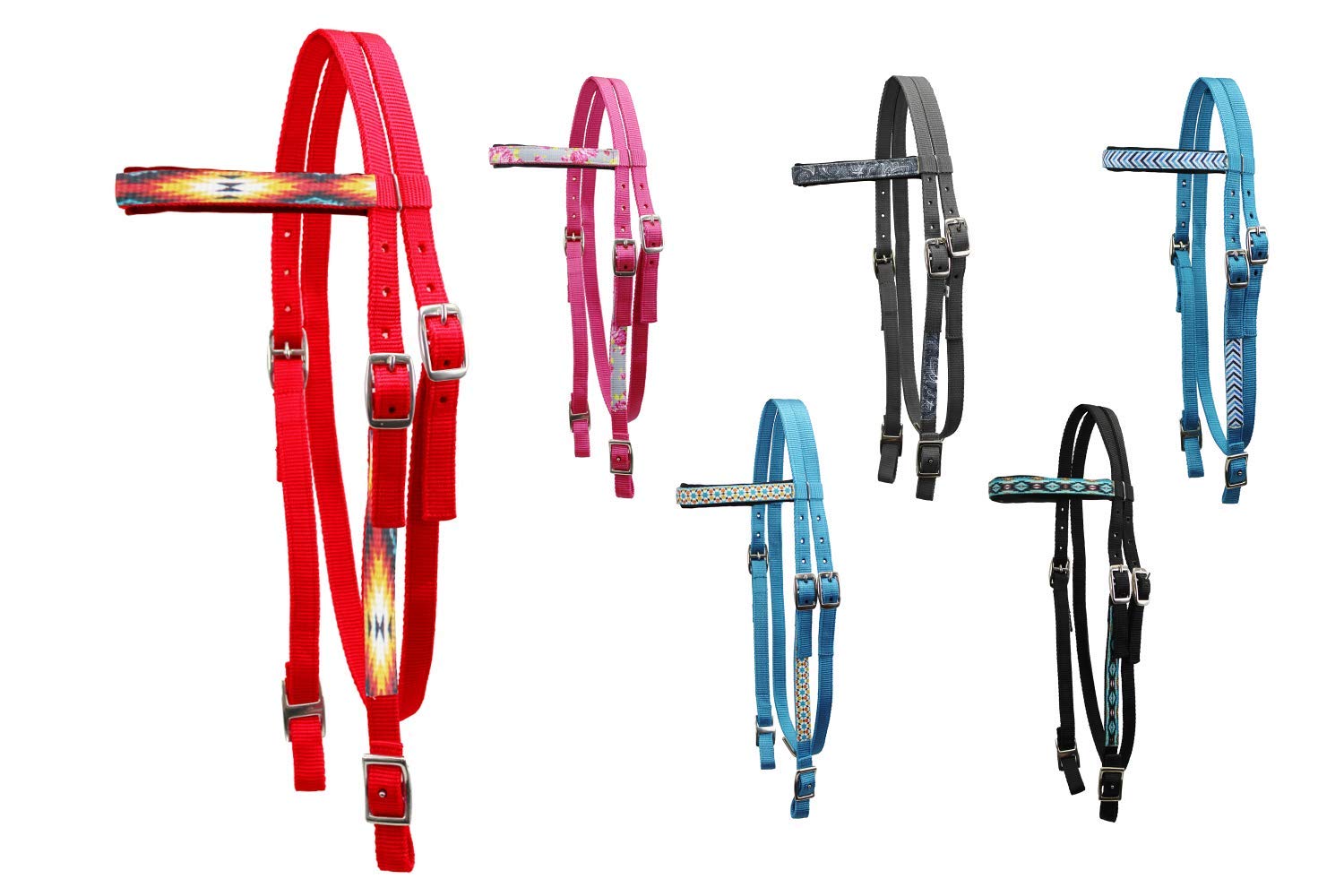 Tahoe Tack Overlay Printed Nylon Western Browband Headstall