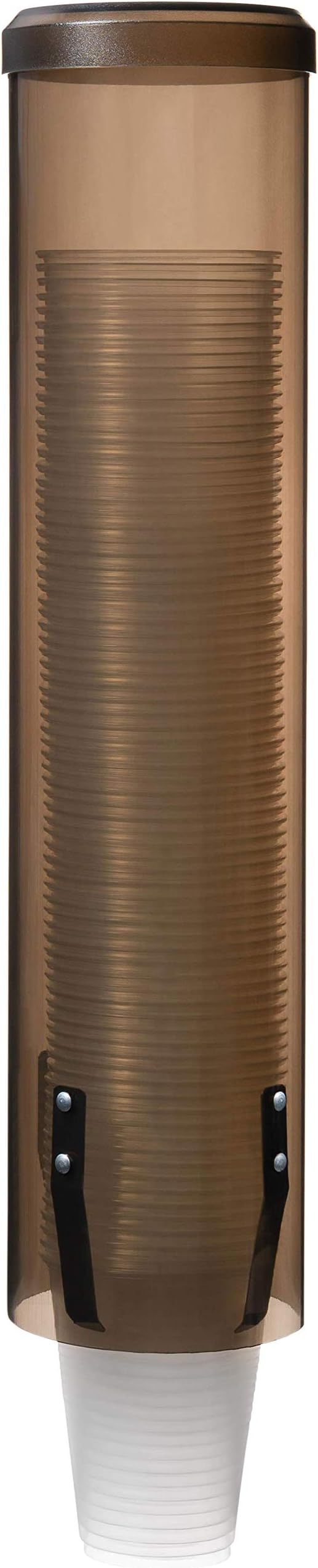 Janico 2013 Water Cup Dispenser Wall Mount Pull Type, Fits 4 to 10 oz Cone and Flat Bottom Cups, Brown