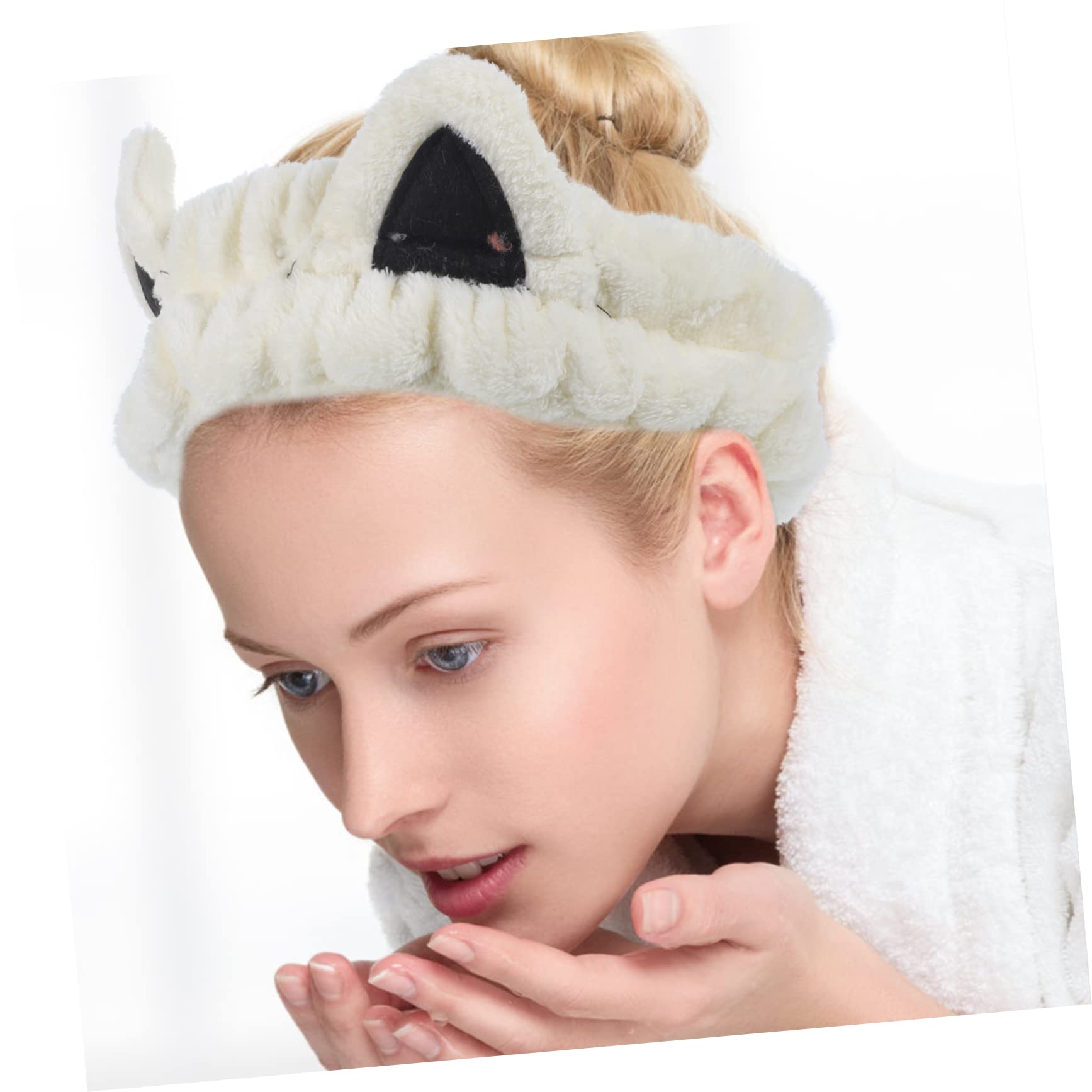 FRCOLOR 5piezas Diadema De Maquillaje Elástica Para Mujeres Banda De Cabello Deslizante Para Lavado De Cara y Cosméticos Accesorio De Chic y Elegante