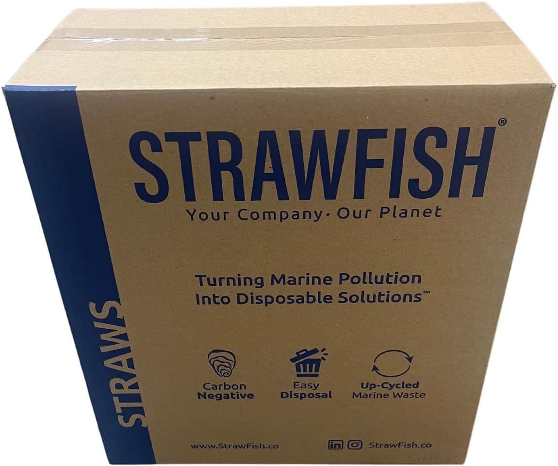 Standard 7.75" Drinking Straws - Unwrapped, 100% biodegradable Case packed 5000ct. (Natural)