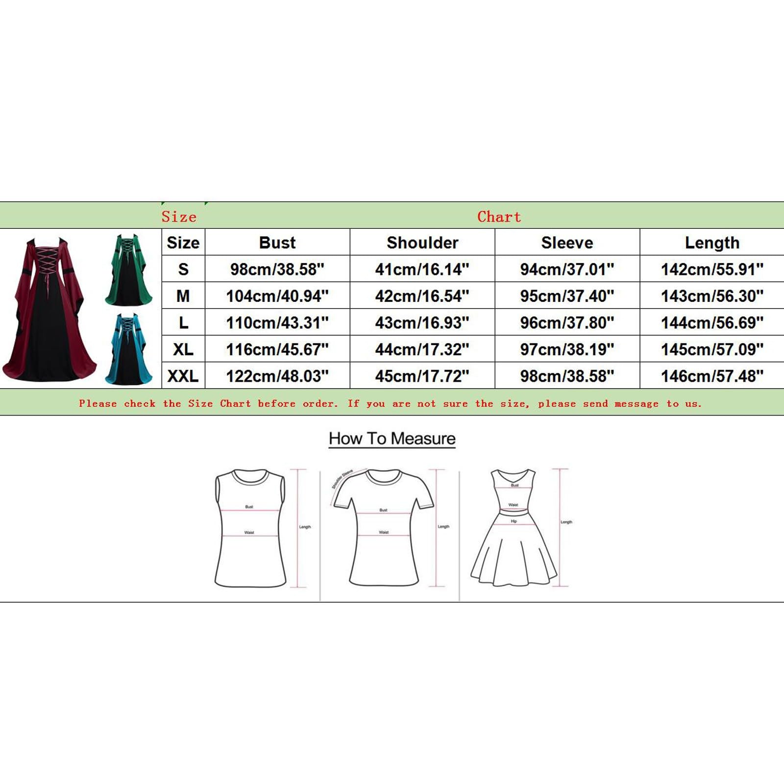 Vestido Mujer Disfraz Mujer Halloween Adulto - Vestido De Mujer Estilo Retro Color Sólido Manga De Trompeta Vestido Largo Cosplay Piso Longitud Vestido Gótico De Mujer Medieval Vestido De Mujer