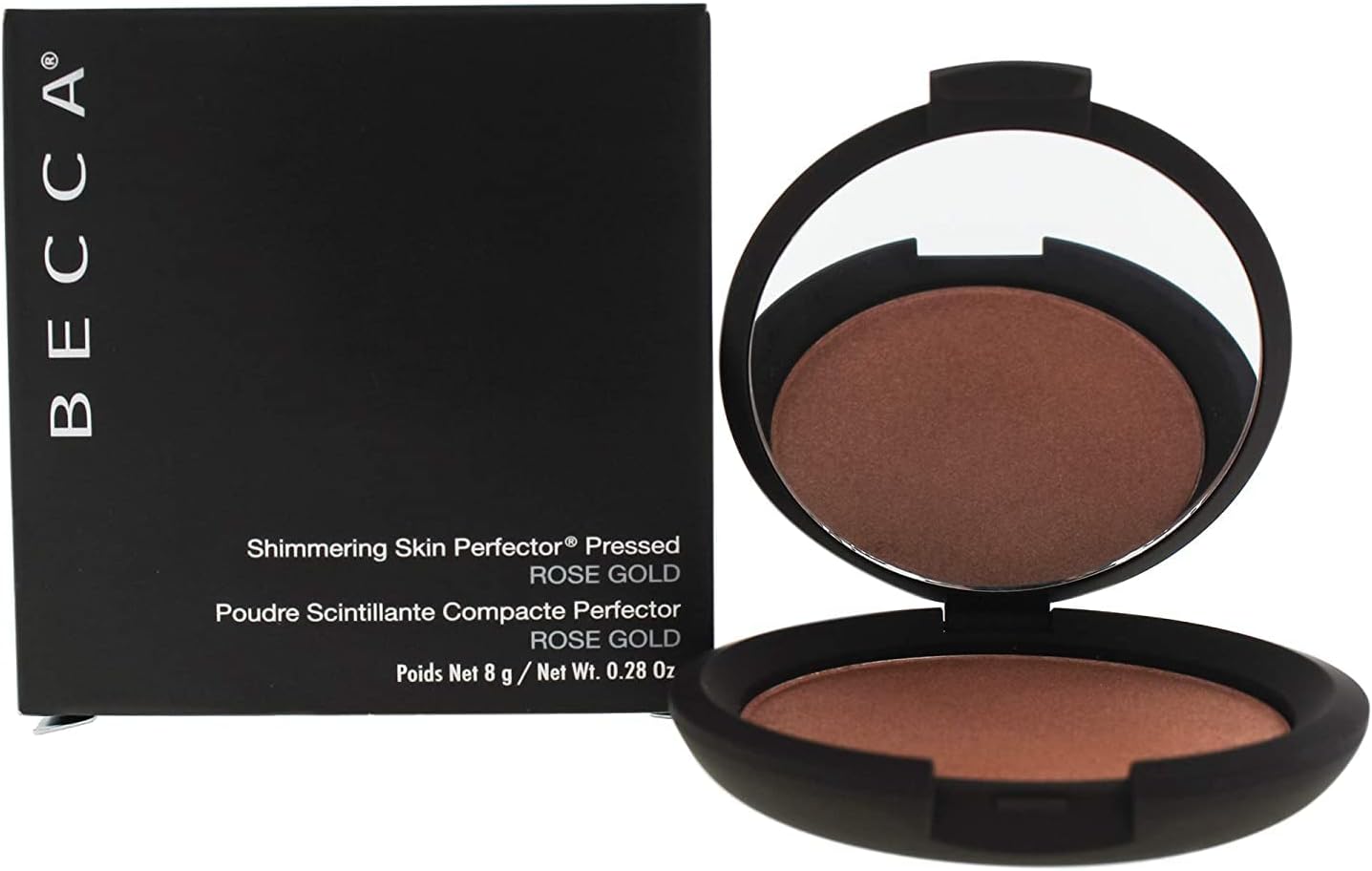Becca Brilliant Skin Perfector Pressed Highlighter 0.28 oz, Rose Gold