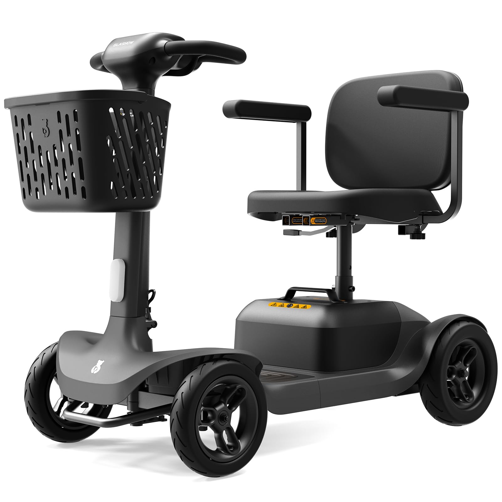 S1 Mobility Scooter for Adults, 4-Wheel Mobility Scooter - 25 Miles Range, 6 mph, Smart Safety Features, Good Legroom, Rotating Swivel Seat, Headlight, Basket, Charger Included