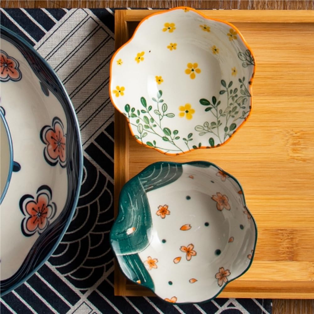 Zestaw ceramicznych misek do maczania, mała miska do sosów, naczyń, przekąsek, deserów, przypraw, przystawek, octu, keczupu