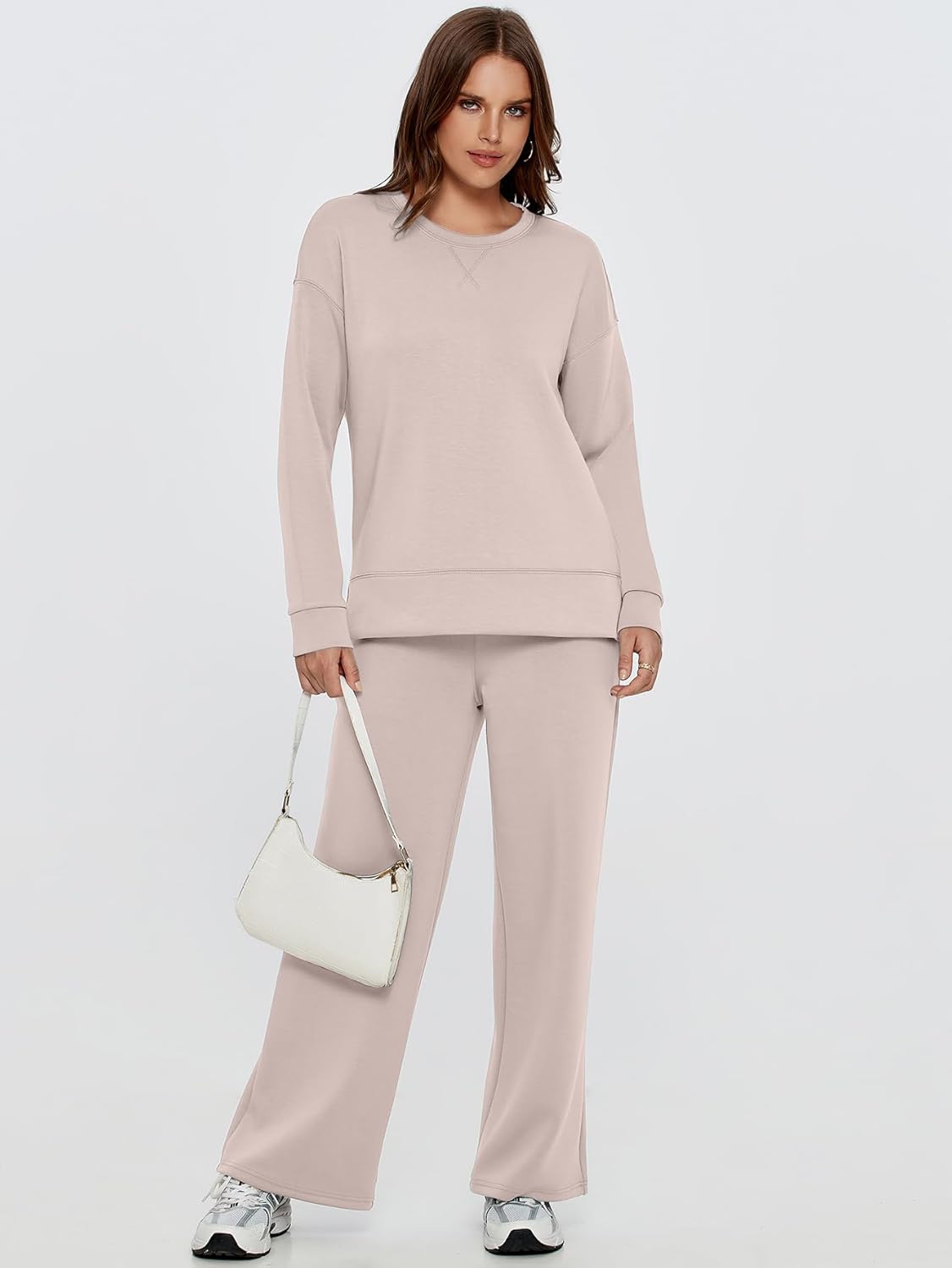 Glamaker Womens 2 Piece Lounge Set Long Sleeve Pullover Tops Long Pants Casual Sweatsuits Tracksuit Sets with Pockets - Image 2