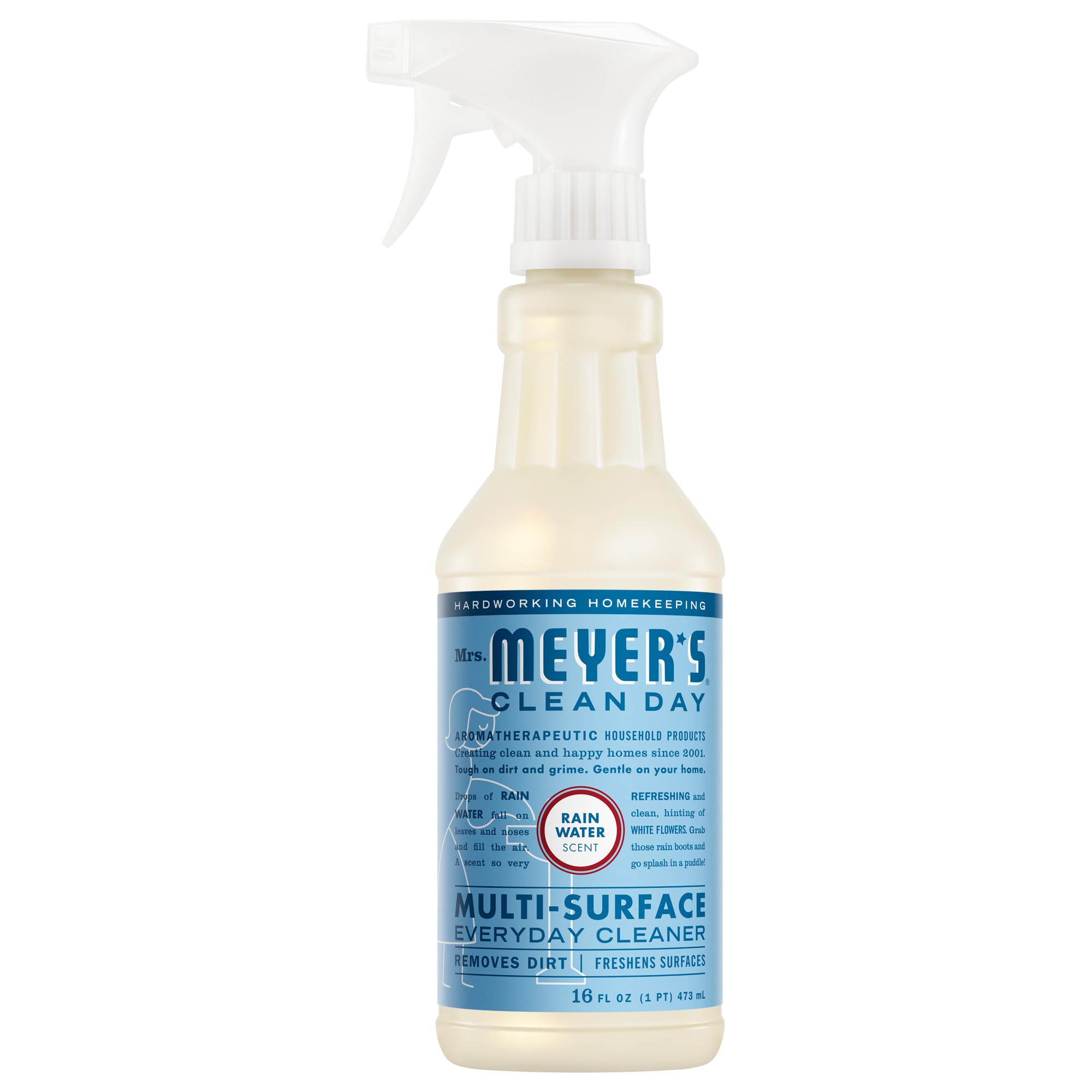 MRS. MEYER'S CLEAN DAY Multi-Surface Everyday Cleaner, Rain Water Scent, 16 Ounce Bottle