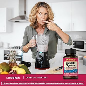 Lindberg Complete Digestant Multi-Enzyme Formula with Pancreatin and Betain Hydrochloride, 120 Capsules