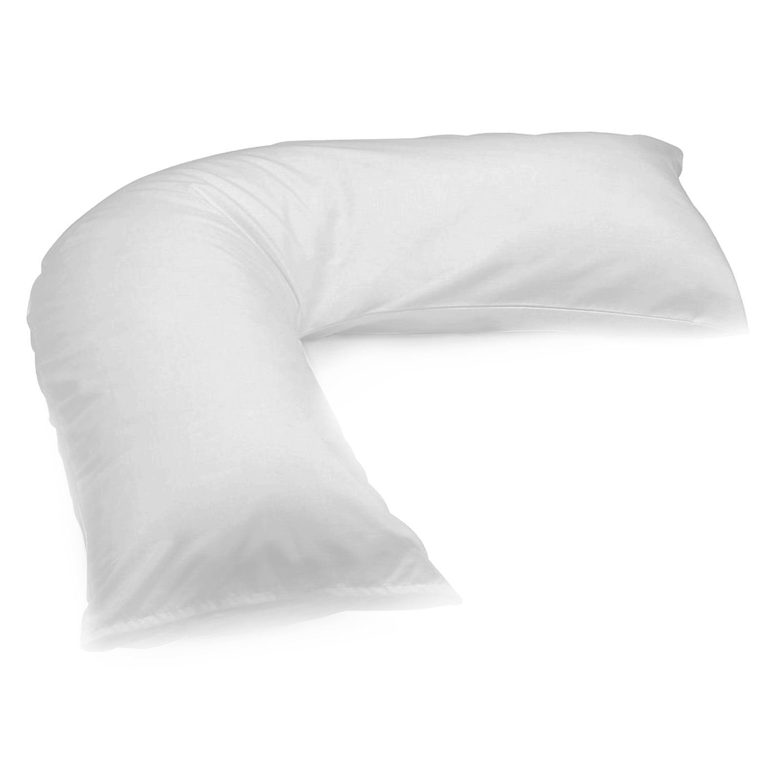 V SHAPED PILLOW COVER CASE MATERNITY ORTHOPAEDIC SUPPORT PREGNANCY BABY NURSING[White ,V Pillow Case]