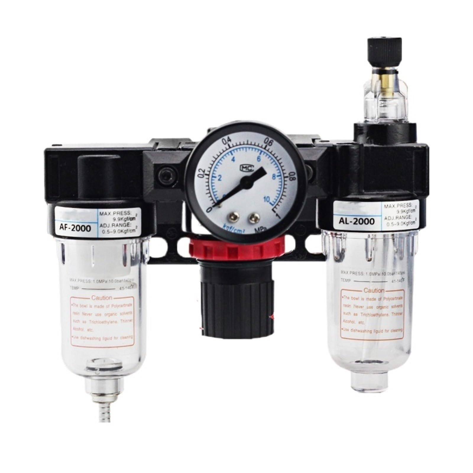 Régulateur de pression AC2000-02 1/4 pouce avec manomètre intégré