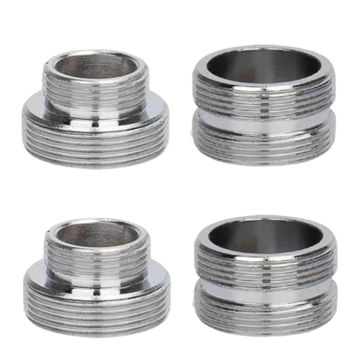 Meklitrz Men's One Color 4Pcs Faucet Adapter, Mini 16Mm Thread To 22Mm Thread, M22 To M22, For Connecting Aerators To Kitchen Faucets Kitchen Sink, Tap Aerator Connector